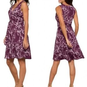 41 Hawthorn sleeveless purple tie waist style dress size small